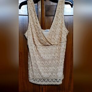 CDW Gold MetallicTank Top Sz L